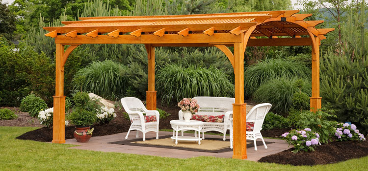 Cedar Wood Pergola Installation in Paramount, CA