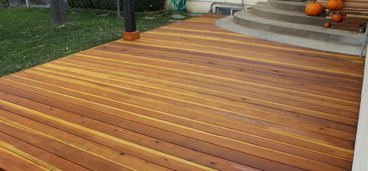 Smooth Redwood Decking in Paramount, CA